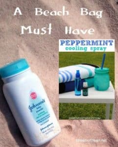 Pinterest baby powder peppermint cooling spray