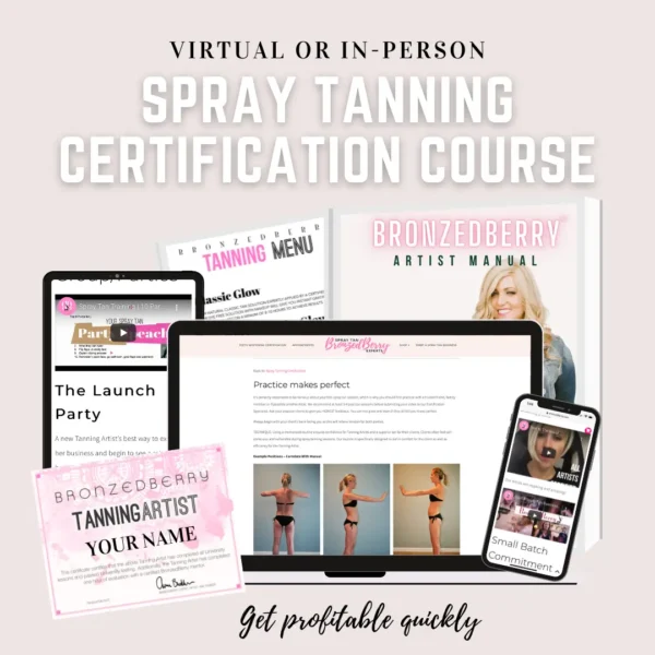 online and in person spray tan training