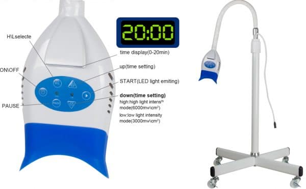 10 led blue professional teeth whitening lamp