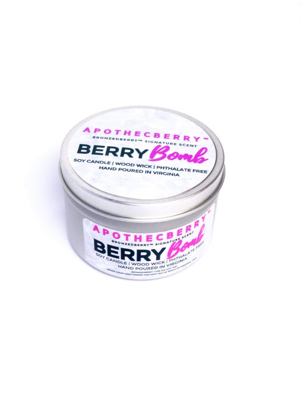 bronzedberry signature scent berry bomb candle