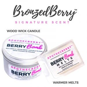 bronzedberry berry bomb candle and melts 2020