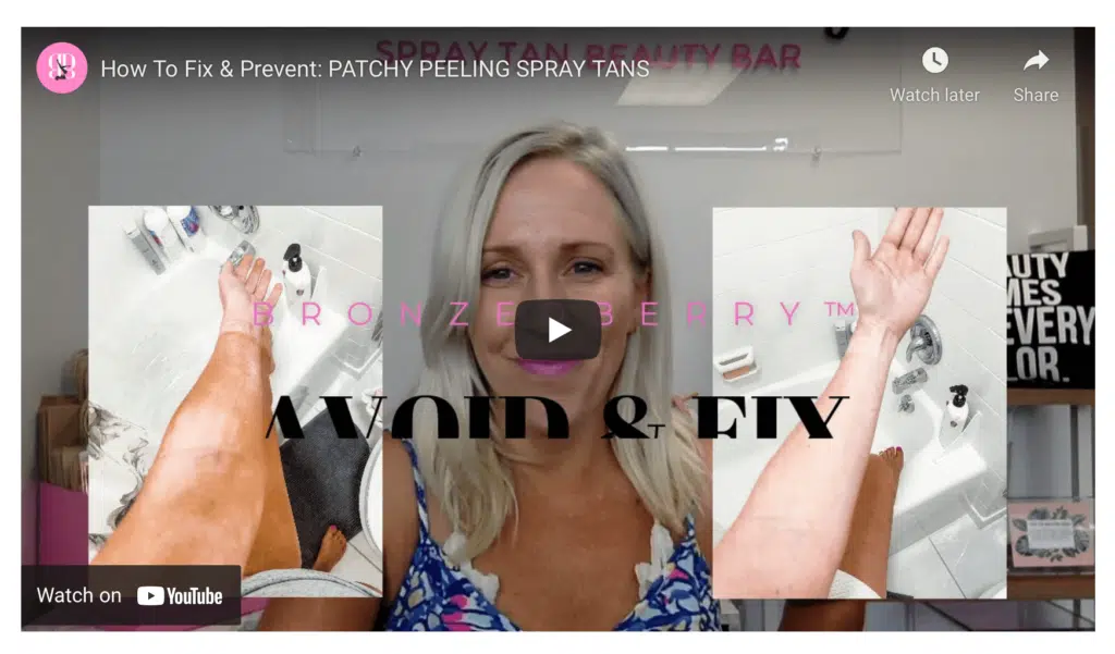 fix patchy spray tans