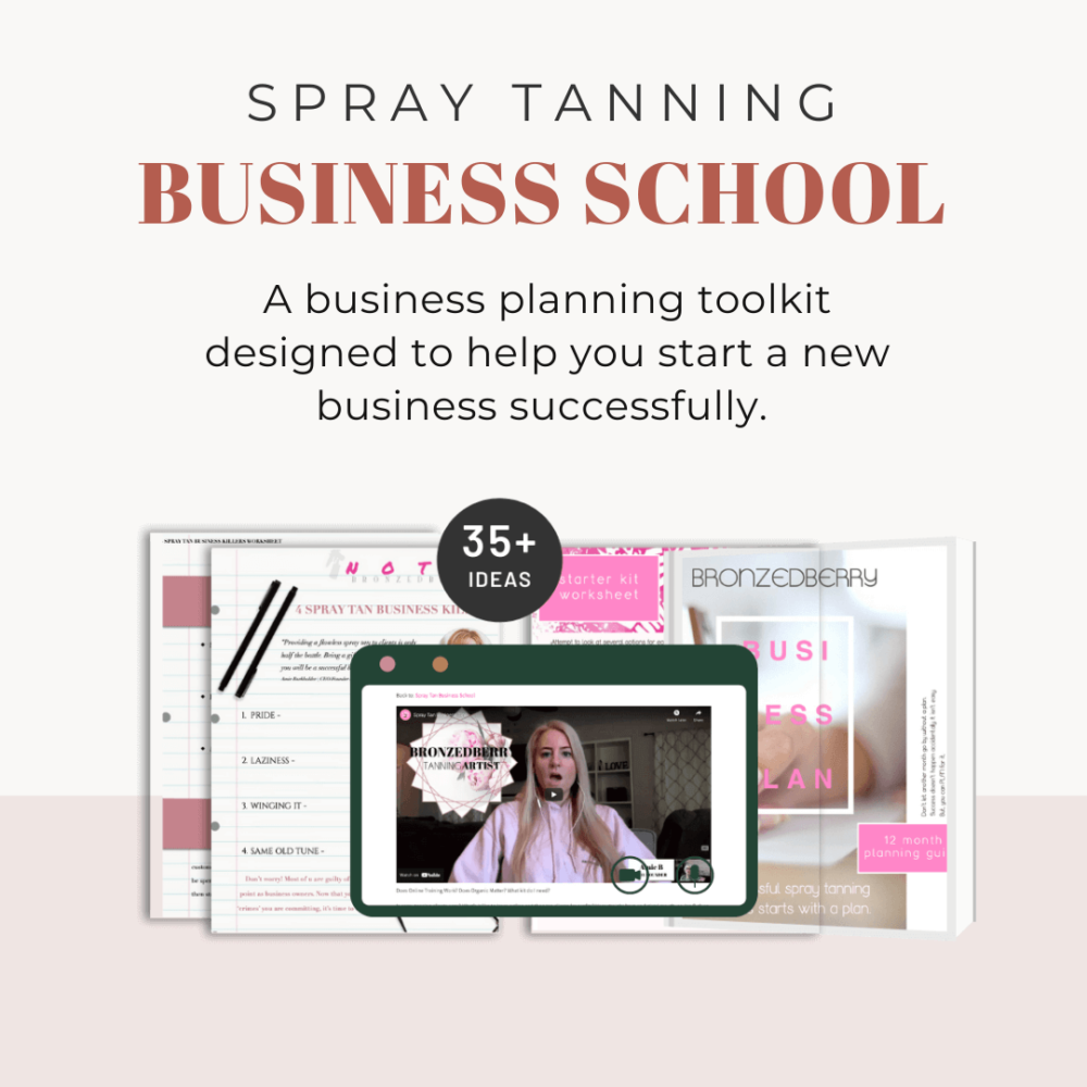 spray tanning business school gifts
