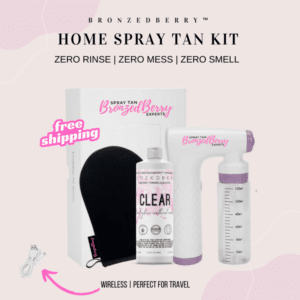 Mini wireless spray tan machine kit includes machine, solution, kit and bag.